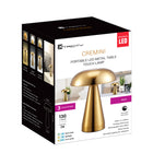 Xtricity Cremini Portable LED Metal Table Touch Lamp - Gold-Touch activation for easy operation
