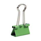 JAM Paper Colourful Binder Clips - Small - 3/4" - Green - 25 Pack-Quantity: 25 Clips per Pack | Durable and Reusable