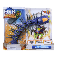 HEX Bots Remote Control Explodapede - Crawling Centipede-Surprise & Slither Action: Collapse this remote control bug toy into a ball, roll it stealthily into position, then use the remote to make it explode open and slither away for an engaging prank toy