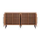 Manhattan Comfort Jodie 64.6" Mid-Century Modern Sideboard - Maple-15.7" L x 64.6" W x 32" H