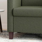 HOMCOM Modern Armchair with Seat Cushion for Living Room - Dark Green-Overall Dimension: 28" W x 30.7" D x 34.3" H (71 x 78 x 87 cm) 
