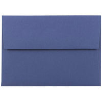 JAM Paper 4Bar A1 Invitation Envelopes - 3.625 x 5.125 - Presidential Blue - 50 Pack-Envelopes are made of 28 lb paper with a textured finish, straight flap, and a gummed closure