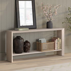 Hudson&Canal Osman 64"W Console Table - Alder White-Clean with a soft, dry cloth and no harsh chemicals or abrasive cleaning materials
