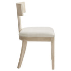 Modway Peregrine Wood and Fabric Upholstered Dining Chairs - Natural/Heathered Weave Ivory - 2 Pack-Assembly Required