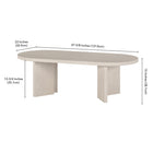 Hudson&Canal Alma 48"W Oval Coffee Table - Alder White-9