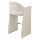 Modway Talia 41" Performance Velvet Bar Stool - Alabaster-Floor Protecting Foot Pins