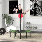 Soozier 45" Mini Trampoline for Adults-Elastic string safely connects the jumping mat to the frame