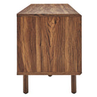 Modway Kurtis 67" TV and Vinyl Record Stand - Walnut-Sturdy Wood Legs