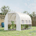 Outsunny Walk-in Tunnel Greenhouse PE Cover - 10' x 6.6' x 6.6' - 6 side windows ensure better air circulation  
 