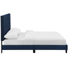 Modway Melanie Tufted Button Upholstered Performance Velvet King Platform Bed - Midnight Blue-Padded Tufted Button Twin Headboard