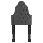 Modway Augustine Tufted Performance Velvet Twin Headboard - Charcoal-Durable Stain-Resistant Fabric