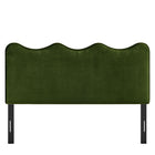 Modway Athena Stain-Resistant Performance Velvet Queen Size Headboard - Moss Green-Assembly Required