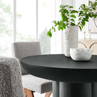 Modway Caspian 40" Round Concrete Dining Table - Black-Protective Felt Pad