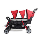 Gaggle Compass Trio Triple Tandem Stroller - Red-Adjustable five-point harness has three height positions to accommodate differenlty sized children weighing up to 40 pounds each