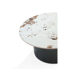 Manhattan Comfort Alondra 31.49" Modern Glam Coffee Table - Black-Tabletop Diameter Measures 31.49 inches