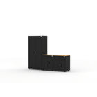 Cat RTA Garage Storage Cabinetry 3-Piece Set with 1 Locker, 1 Base, and 1 Drawer-Base-Secure Locking Storage: Integrated 3-point locking system with key keeps tools, supplies, and equipment protected and organized.