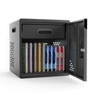 Luxor 10-Device Modular Locking AC Charging Cabinet for 13" Tablets/Laptops-Power strips are located in a separate drawer to keep cords and power bricks neat and organized