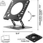 Uncaged Ergonomics RISE Swivel Adjustable Laptop Stand with Riser - Silver-The Swivel laptop stand is very lightweight
