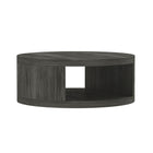 Manhattan Comfort Alure 36" Contemporary Round Coffee Table - Charcoal-Thick panel construction for enhanced durability and structural support