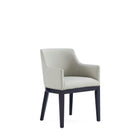Manhattan Comfort Gansevoort 22.5" Modern Faux Leather Upholstered Dining Armchair - Stone Grey-Modern Dining Chair for Dining Room and Task Use