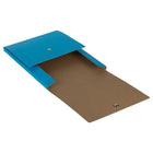 JAM Paper Vertical Snap Closure Portfolio - 12 1/8 x 9 x 1/2 - Blue Kraft-These portfolios feature a snap closure, keeping your items safe yet, allowing you to retrieve them in a snap