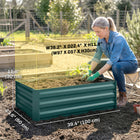 Outsunny 2-Piece Raised Garden Bed - 39" x 23" x 12"-Powder coated galvanised steel frames mean strong structures
