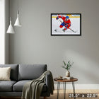 Lane Hutson Montreal Canadiens - Framed Canvas - 31" x 22"-Ready to hang - arrives fully assembled