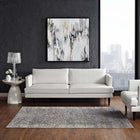 Modway Margarida Distressed Vintage Turkish Area Rug - 8 ft W x 10 ft L - Blue/Cream-Gripping Grooved Rubber Underside 