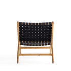 Manhattan Comfort Maintenon 25.79" Industry Chic Faux Leather Upholstered Accent Chair - Black and Nature - 2 Pack-30 Day Limited Manufacturer's Warranty