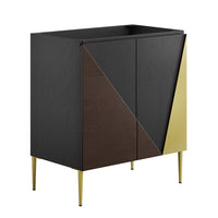 Modway Alchemist 30" Bathroom Vanity Cabinet - Black/Gold-Modern Bathroom Vanity