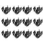 MotionGrey Office Chair Caster Wheels - Rollerblade Style Replacement Wheels - Black - Pack of 12-Smooth & Silent Rolling: High-precision ball bearings and polyurethane wheels ensure effortless, quiet movement on all floor types