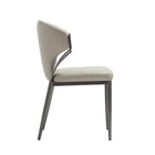 Manhattan Comfort Kirsten 20.5" Modern Leatherette Upholstered Dining Chair - Light Grey - Set of 2-Made to Last. Commercial Grade Product