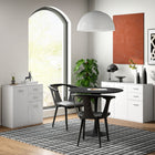 HOMCOM 28" L High Gloss Sideboard with 2 Drawers and 2 Doors - High Gloss White-Easy assembly required