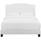 Modway Amelia Faux Leather Full Bed - White-Box Spring Required (Not Included)