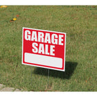 Cosco Garage Sale Sign and Metal Stake Kit - 15" x 19" - Red and White-4