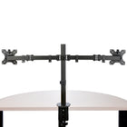Startech Desk Mount Dual Monitor Arm - Desk Clamp / Grommet VESA Monitor Mount for up to 32" Displays -Easy display rotation: This desk mount dual monitor arm has articulating arms that support toolless monitor rotation from landscape to portrait positioning for viewing longer pages without scrolling