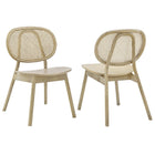 Modway Malina Wood Dining Side Chair - Grey - 2 Pack-MODERN FARMHOUSE CHARM - Transporting you to breakfast time at a cozy cafe, this dining chair blends modern farmhouse charm with coastal style, creating an airy design with rounded detail