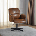 Homy Casa Relax Adjustable Height Office Chair - Suede Brown-The modern design with a sleek, contemporary look fits seamlessly into any decor