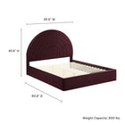 Modway Solana Arched Performance Velvet Full Platform Bed - Mulberry-8