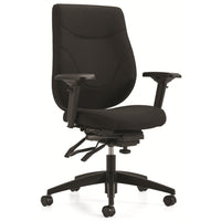 Staples Newdale Medium Back Multi-Tilter Office Chair - Petite Seat - Fusion Carbon Fabric - Black-Medium back tilter chair with petite seat