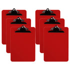 Davis Group Spring Clipboards - Letter Size - 9" W x 12" H - Red - 6 Pack-Clipboards are made of tough, durable injection molded plastic and feature smooth edges