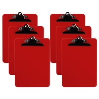 Davis Group Spring Clipboards - Letter Size - 9" W x 12" H - Red - 6 Pack-Clipboards are made of tough, durable injection molded plastic and feature smooth edges