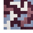 Modway Andela Interlocking Block Mosaic Area Rug - 5 ft W x 8 ft L - Multicolored Red/Light Blue-Stain Resistant / Easy To Clean