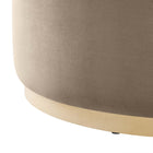 Modway Tilden Large 38" Round Performance Velvet Upholstered Ottoman - Taupe/Natural-Arrives Fully Assembled