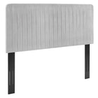 Modway Milenna Channel Tufted Performance Velvet King/California King Headboard - Light Grey-Channel Tufted King/California King Headboard