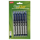 Staples OptiFlow Needle-Tip Rollerball Pens - 0.5mm - Blue - 6 Pack-Easy-flowing ink offers extra-smooth writing