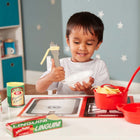 Melissa & Doug Prepare & Serve Pasta Play Food Set-Includes felt penne, bow ties, linguini, and ravioli with 3 fillings, toppings, cheese and sauce jars