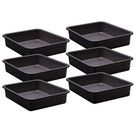 Teacher Created Resources Large Plastic Letter Tray - Black - 6 Pack-Perfect for collecting and holding ongoing group work, or keeping different subjects, days of the week, or student papers neatly organized.