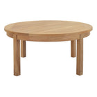 Modway Marina Outdoor Patio Teak Round Coffee Table - Natural-Grade A Premium Teak