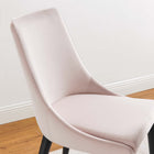 Modway Viscount Accent Performance Velvet Dining Chairs - Pink - 2 Pack-Dense Foam Padding